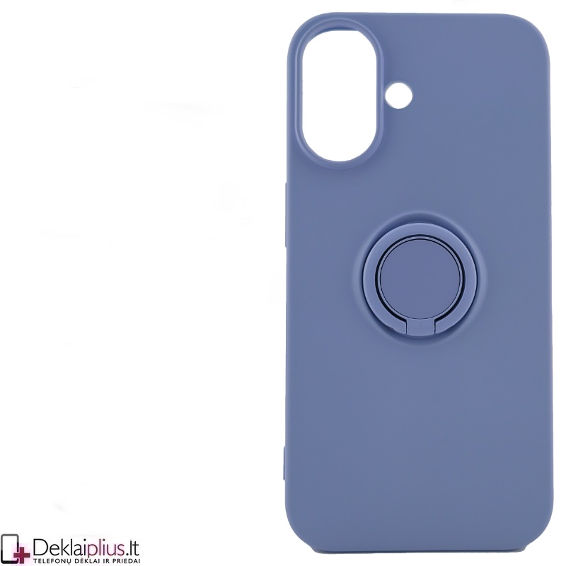 Silikoninis dėklas su žiedu - šviesiai violetinis (Apple Iphone 16 Plus) Silikoninis dėklas su žiedu - šviesiai violetinis (Apple Iphone 16 Plus)